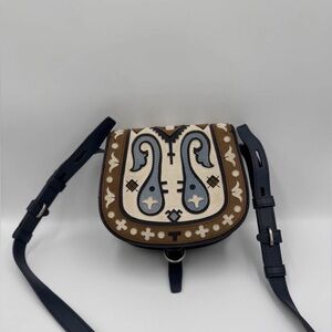 ✨ RARE Tory Burch Patchwork Mini Saddlebag - Runway Piece! Rare and Sold Out